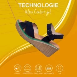 SABLE - Compensée Avec Lanières Avant Croisées ROSE -Vente De Chaussures 20112 FR c644e170 f030 4e09 851b 9e10e8a1ce15