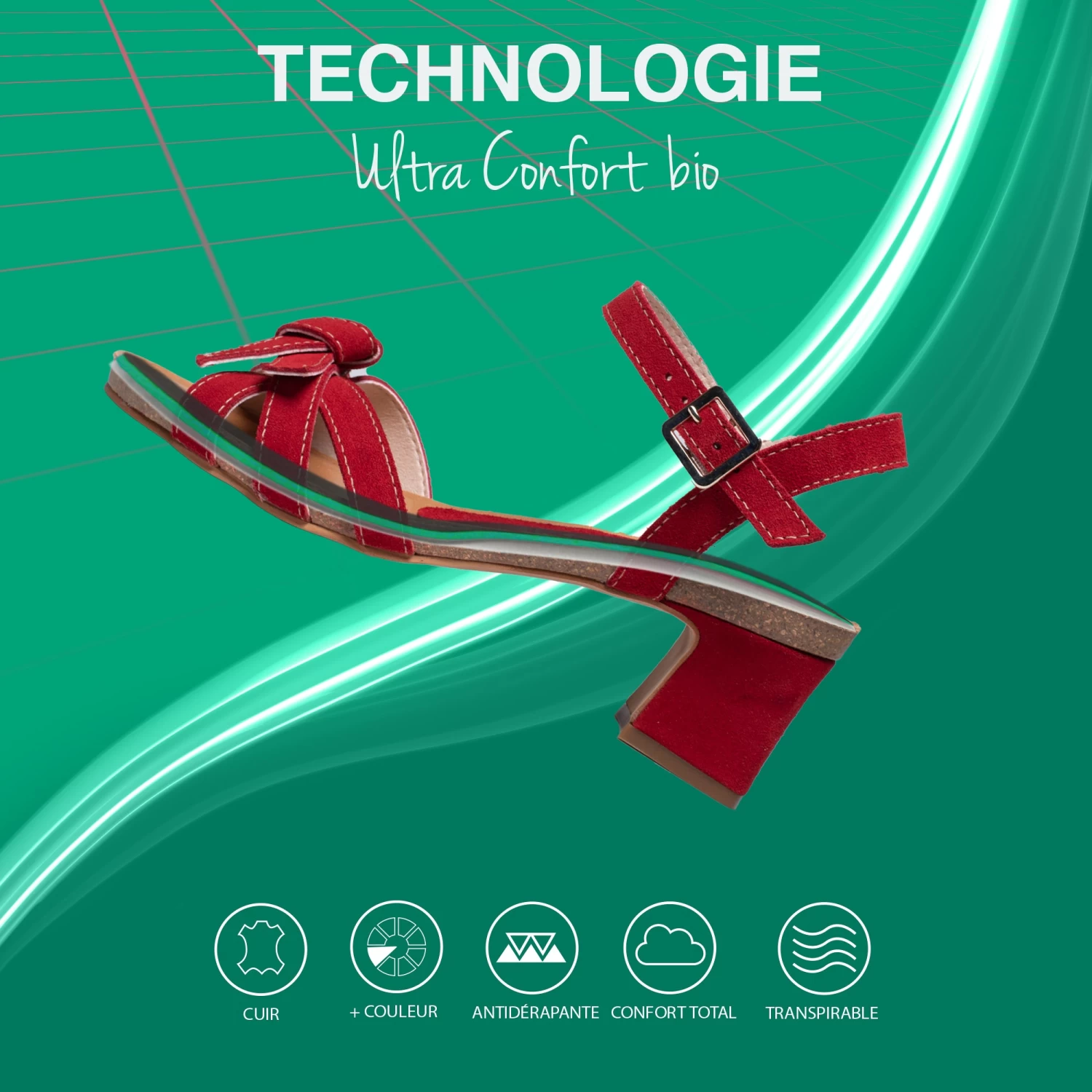 CASUAL - Sandale à Talon Haut BIO CAMEL 9 CASUAL - Sandale à Talon Haut BIO CAMEL – Image 7