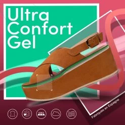 MARA - Sandale BEIGE à Plateforme Avec Brides Croisées -Vente De Chaussures 21077 FR 99e48ab9 5fa9 48a5 b4fa e792374e9476