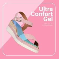 CACTUS – Sandales Confortables Compensées BLEU 13 CACTUS – Sandales Confortables Compensées BLEU -Vente De Chaussures 23108 FR