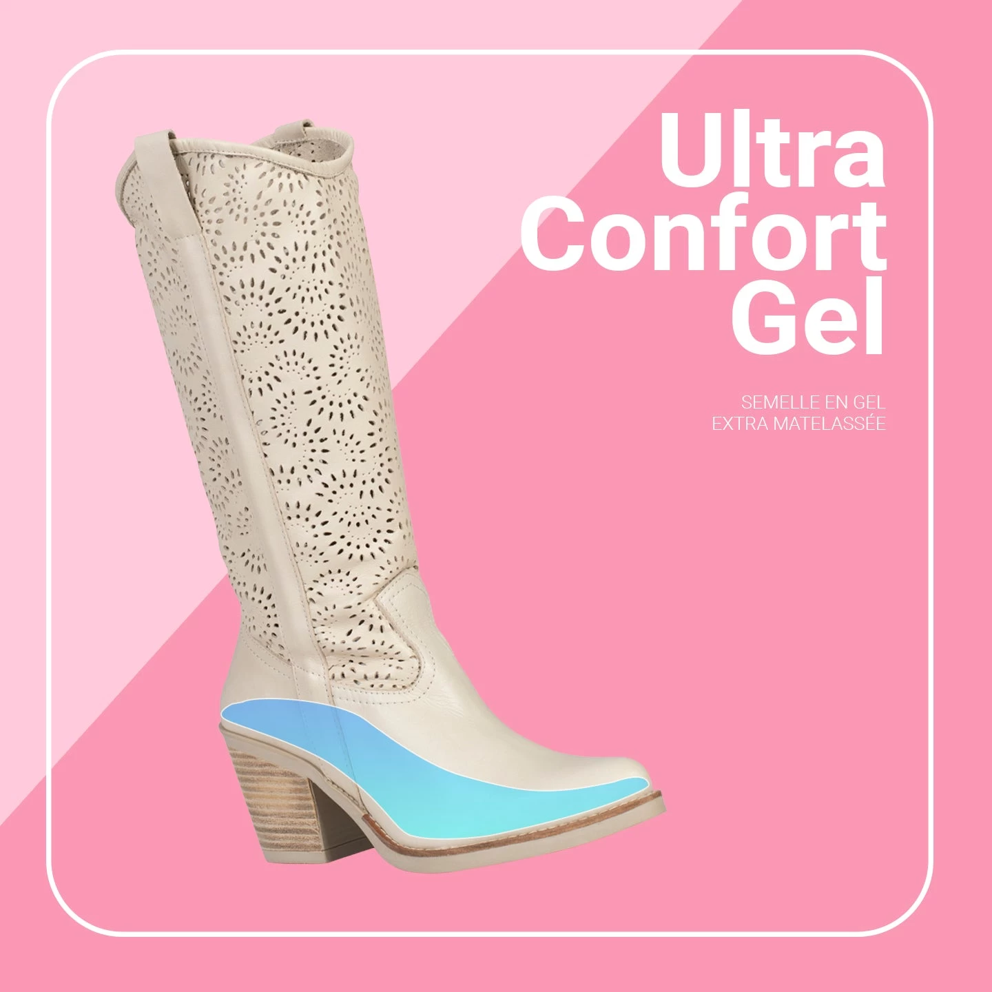 AUSTIN – Santiags Ajourées BEIGE 9 AUSTIN – Santiags Ajourées BEIGE – Image 7