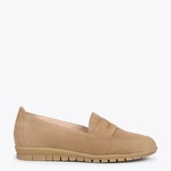 360 – Mocassins Avec Masque Et Compensé Interne SABLE