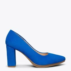 URBAN – Chaussures à Talon Haut En Daim BLEU