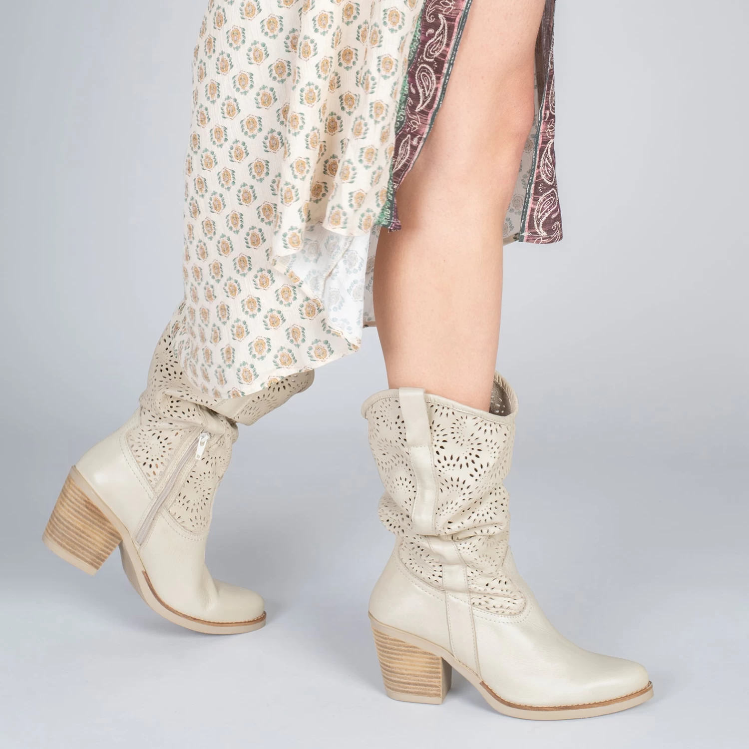 AUSTIN – Santiags Ajourées BEIGE 8 AUSTIN – Santiags Ajourées BEIGE – Image 6