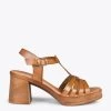 CRETA –Sandale Bride En T CAMEL 1 CRETA –Sandale Bride En T CAMEL -Vente De Chaussures BELLOTAGRIS