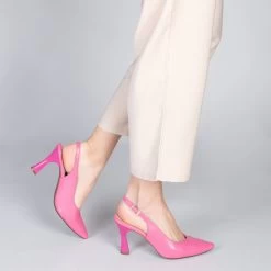 GLAM À BRIDE ARRIÈRE – Chaussures à Talon En Cuir Nappa ROSE 14 GLAM À BRIDE ARRIÈRE – Chaussures à Talon En Cuir Nappa ROSE -Vente De Chaussures CHICLE