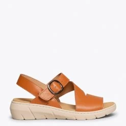 NATURA - Sandales à Semelle Amovible MARRON