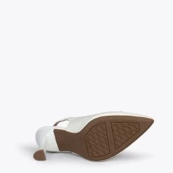 GLAM À BRIDE ARRIÈRE – Chaussures à Talon En Cuir Nappa BLANC -Vente De Chaussures DSC 0238 d24a2cdf 8f5f 4688 bdc3 0b8d99a1bd2d