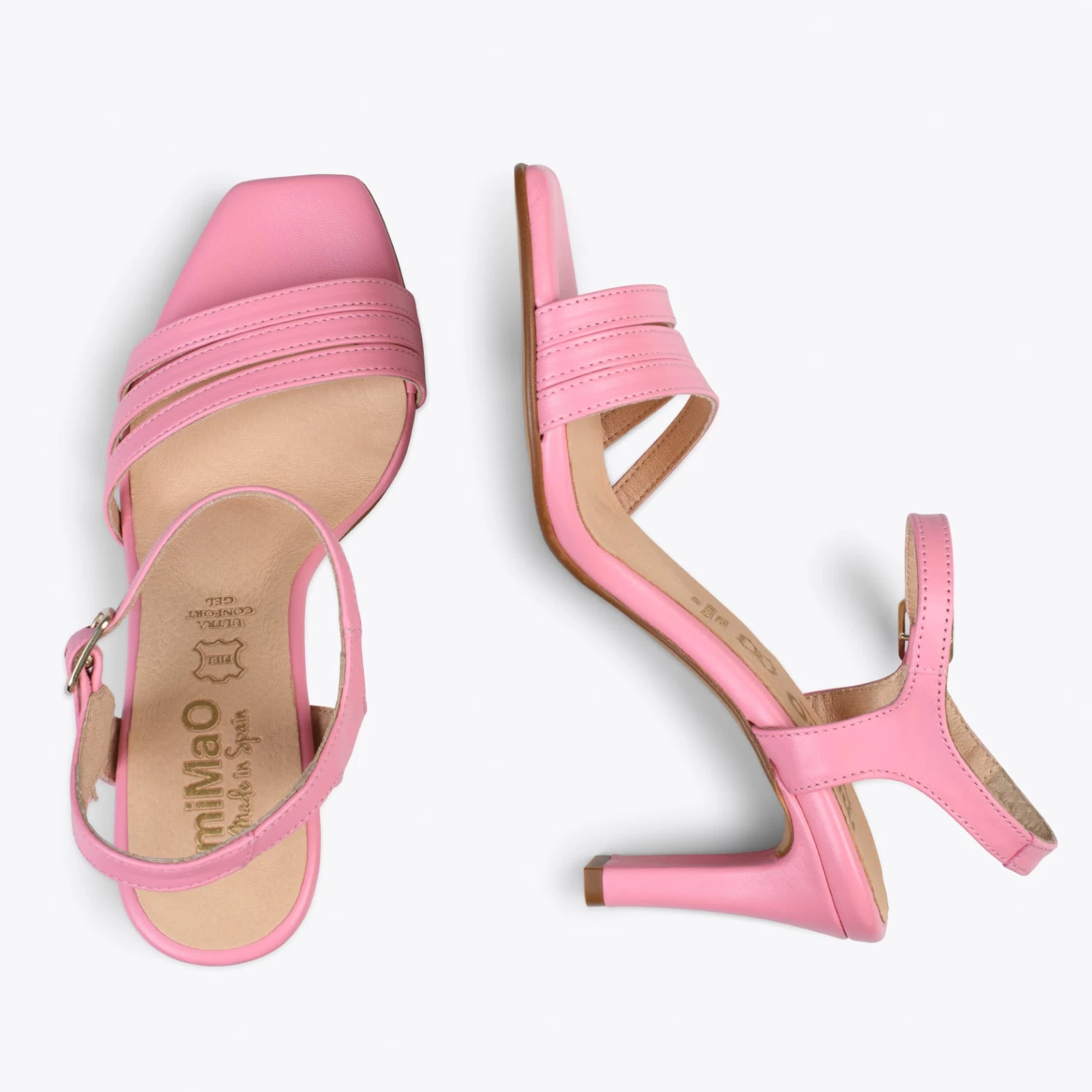 CANNES – Sandales De Soirée à Talon Fin ROSE 4 CANNES – Sandales De Soirée à Talon Fin ROSE – Image 2