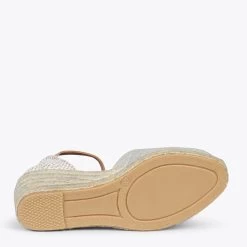 DUNA – Espadrilles En Lin Métallisé ARGENTÉ -Vente De Chaussures DSC 1044