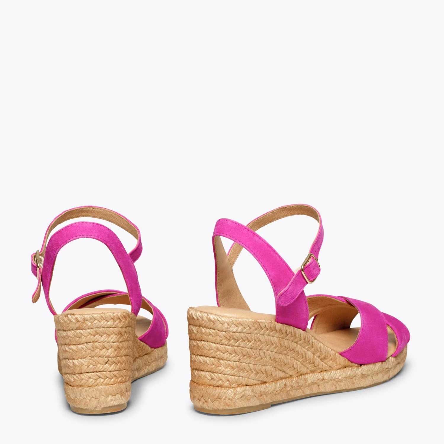 CALPE – Espadrilles Artisanales à Lanières Et Boucle FUCHSIA 5 CALPE – Espadrilles Artisanales à Lanières Et Boucle FUCHSIA – Image 3