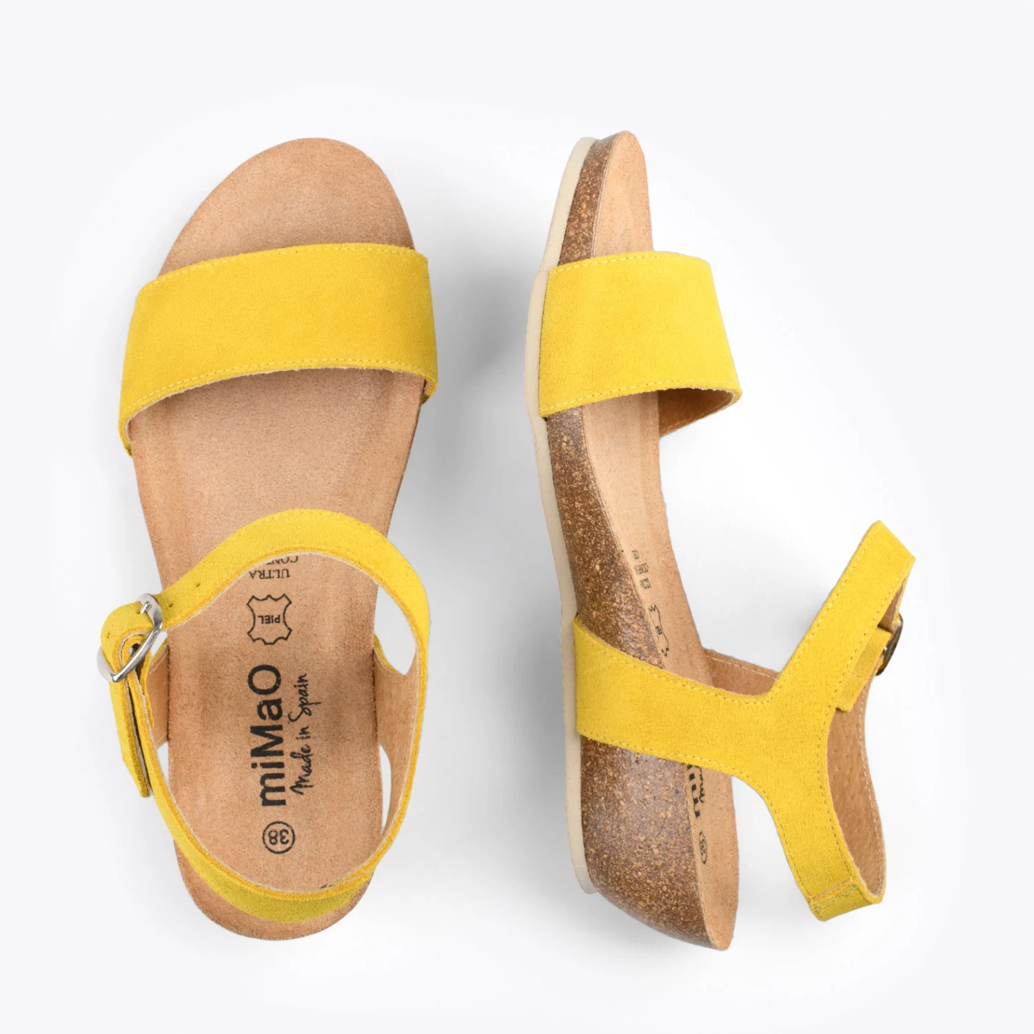 OAK – Sandales Compensées Bio En Nubuck JAUNE 4 OAK – Sandales Compensées Bio En Nubuck JAUNE – Image 2