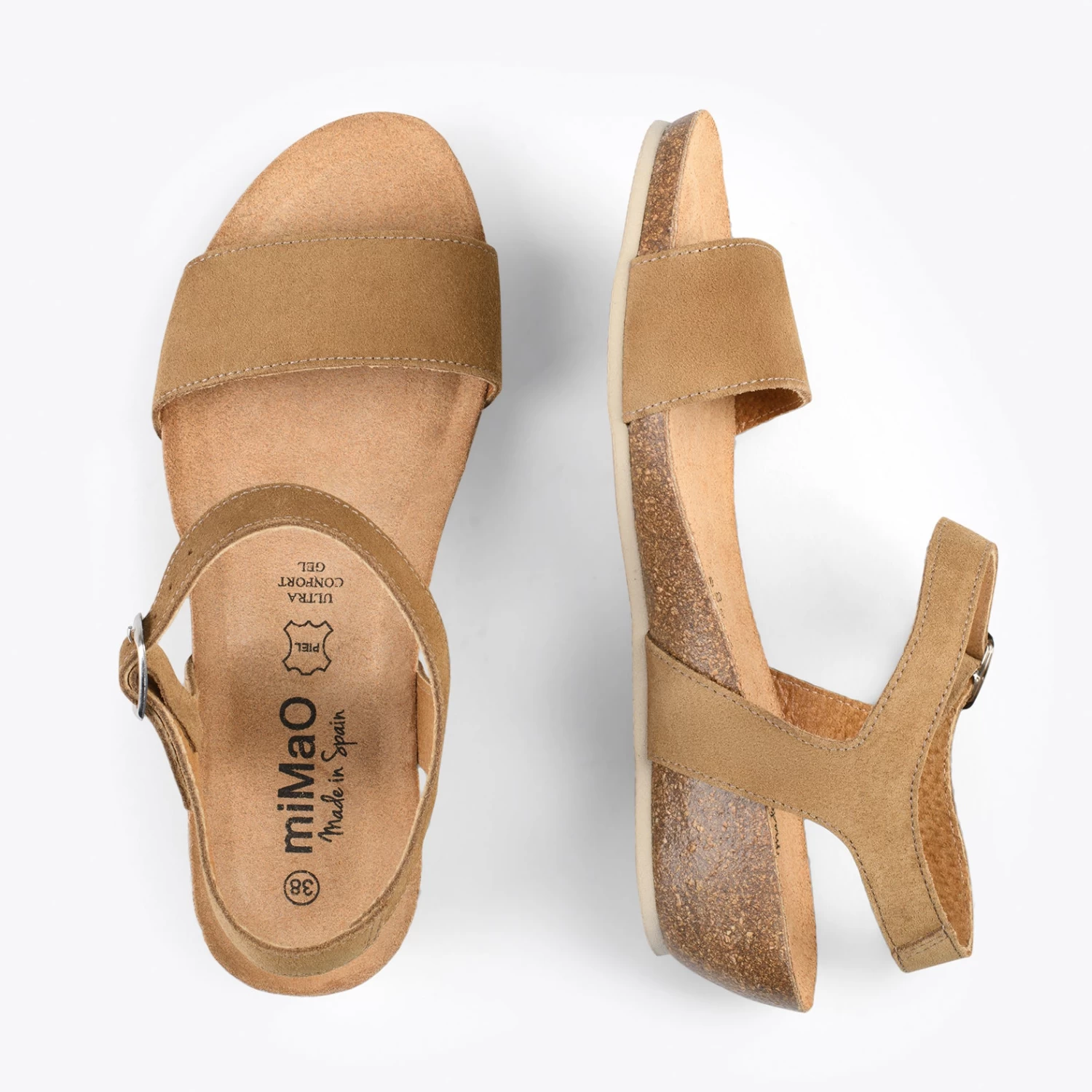 OAK – Sandales Compensées Bio En Nubuck MARRON 4 OAK – Sandales Compensées Bio En Nubuck MARRON – Image 2