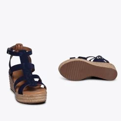 ROMAINE - Sandale Romaine Avec Plateforme BLEU MARINE 13 ROMAINE - Sandale Romaine Avec Plateforme BLEU MARINE -Vente De Chaussures DSC 2170 2