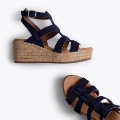 ROMAINE - Sandale Romaine Avec Plateforme BLEU MARINE 11 ROMAINE - Sandale Romaine Avec Plateforme BLEU MARINE -Vente De Chaussures DSC 2257 2