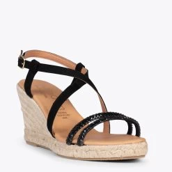 MORAIRA - Espadrilles à Talon Compensé NOIR 11 MORAIRA - Espadrilles à Talon Compensé NOIR -Vente De Chaussures DSC 3378