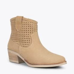 HOUSTON –Bottines Western BEIGE -Vente De Chaussures DSC 4051 a4b20caf 8f68 493e 8853 a8e5c42b2e58