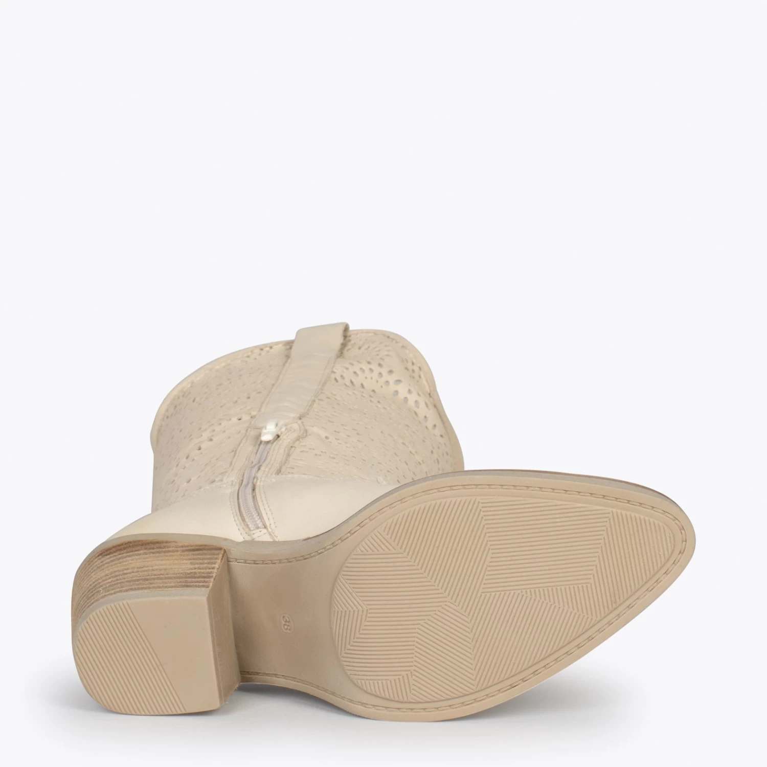 AUSTIN – Santiags Ajourées BEIGE 7 AUSTIN – Santiags Ajourées BEIGE – Image 5