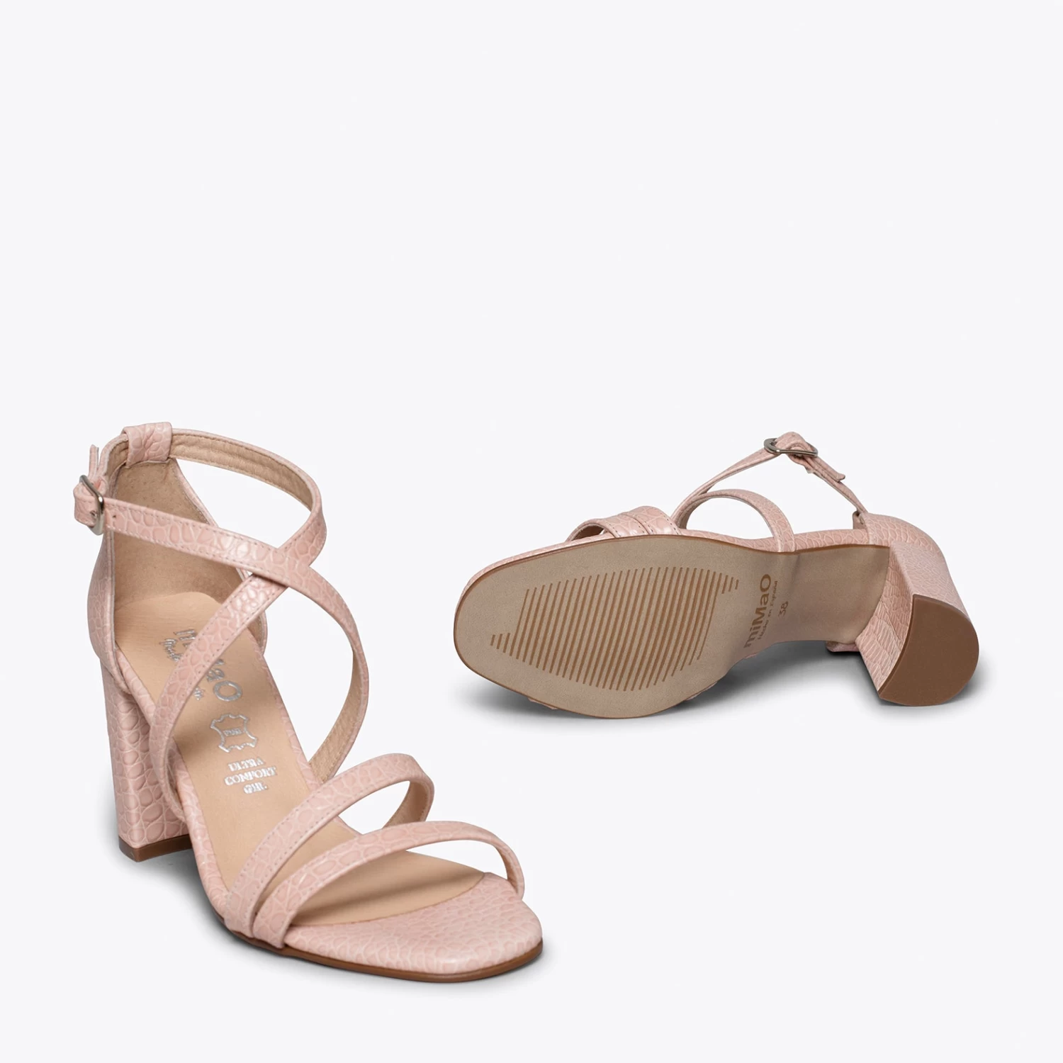 STYLE - Sandale Habillée ROSE Avec Lanières 7 STYLE - Sandale Habillée ROSE Avec Lanières – Image 5