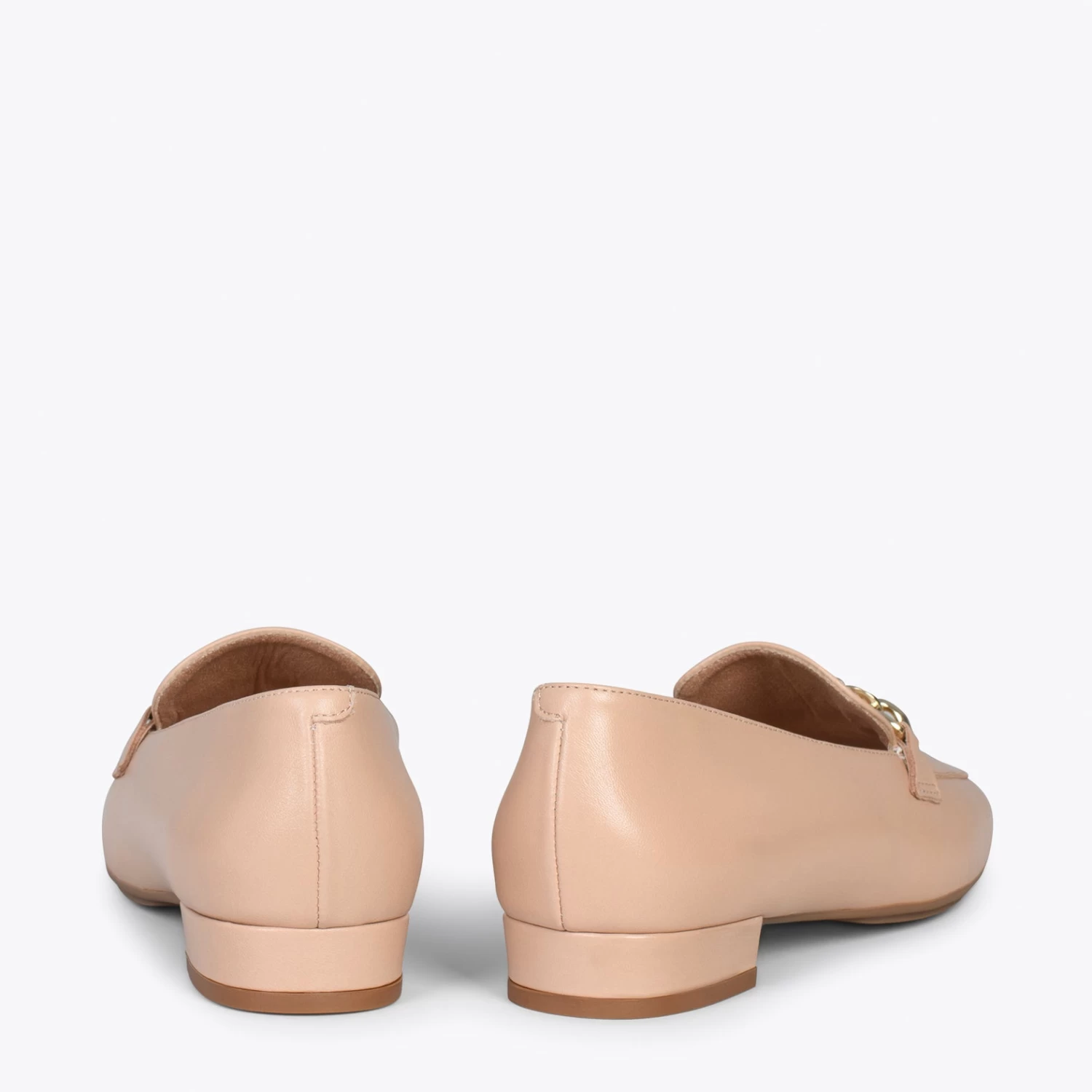 CHAIN – Mocassins En Cuir Pour Femme NUDE 5 CHAIN – Mocassins En Cuir Pour Femme NUDE – Image 3