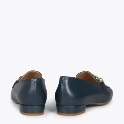 CHAIN – Mocassins En Cuir Pour Femme BLEU MARINE 11 CHAIN – Mocassins En Cuir Pour Femme BLEU MARINE -Vente De Chaussures DSC 5181