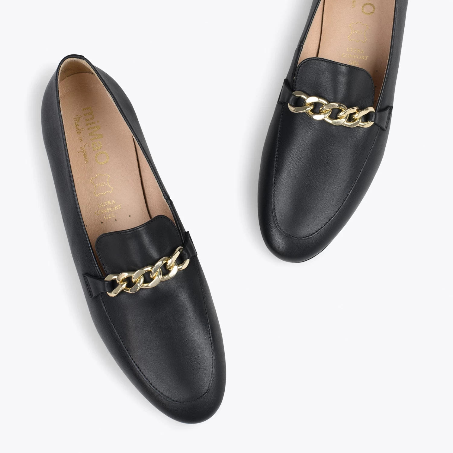 CHAIN – Mocassins En Cuir Pour Femme NOIR 4 CHAIN – Mocassins En Cuir Pour Femme NOIR – Image 2