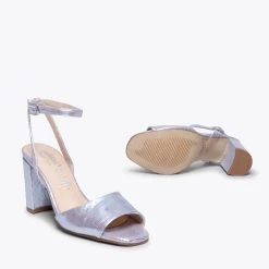 LUNE- Sandale Métallisée MAUVE à Talon 13 LUNE- Sandale Métallisée MAUVE à Talon -Vente De Chaussures DSC 5330 2