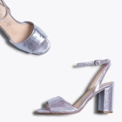 LUNE- Sandale Métallisée MAUVE à Talon 11 LUNE- Sandale Métallisée MAUVE à Talon -Vente De Chaussures DSC 5380 2