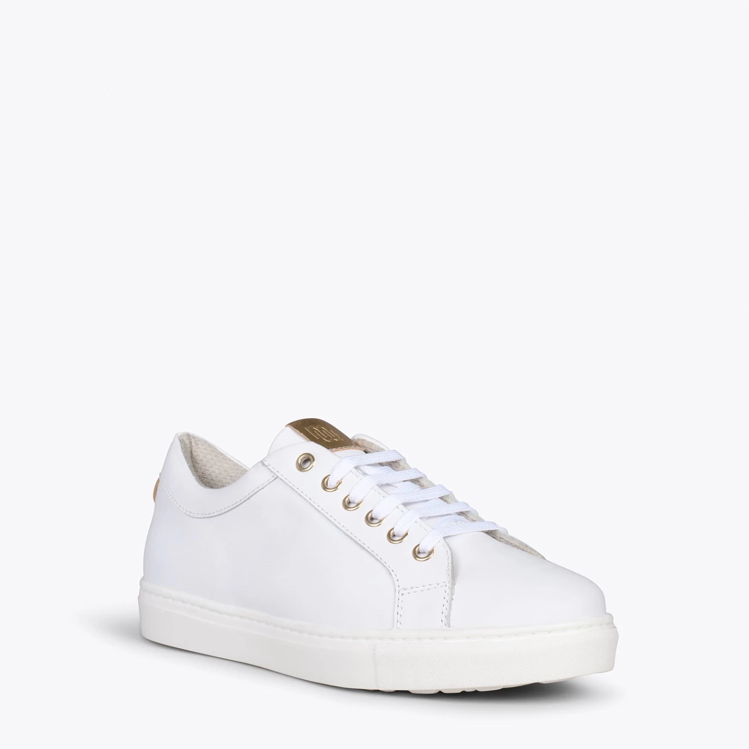 SNEAKER – Baskets Casual Pour Femme BLANC-DORÉ 6 SNEAKER – Baskets Casual Pour Femme BLANC-DORÉ – Image 4