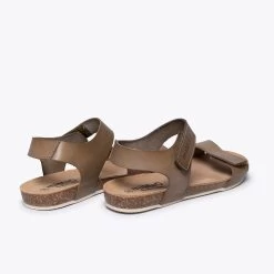 BIO - Sandale BIO TAUPE Avec Velcro -Vente De Chaussures DSC 6376