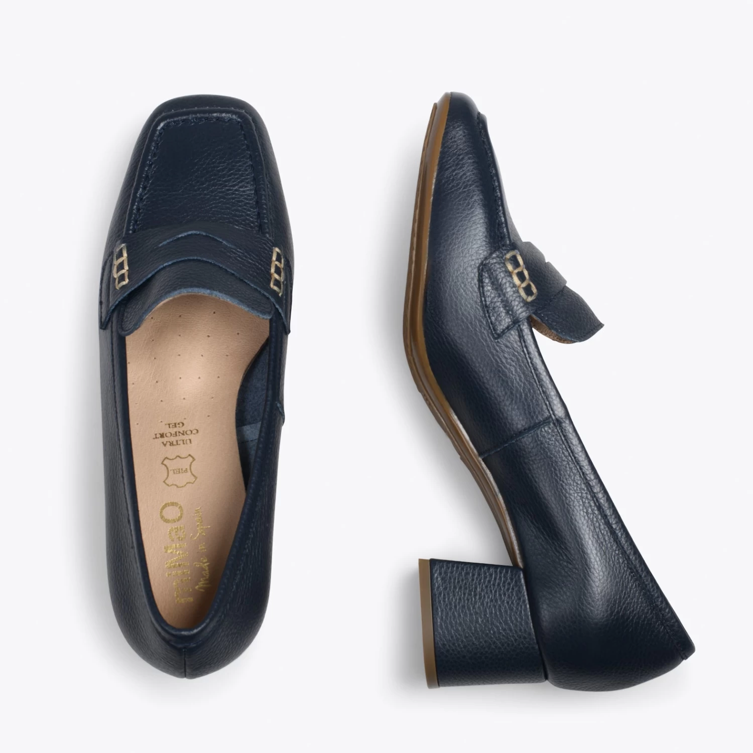 ANTIFAZ – Mocassins Avec Masque à Talon Pour Femme BLEU MARINE 4 ANTIFAZ – Mocassins Avec Masque à Talon Pour Femme BLEU MARINE – Image 2