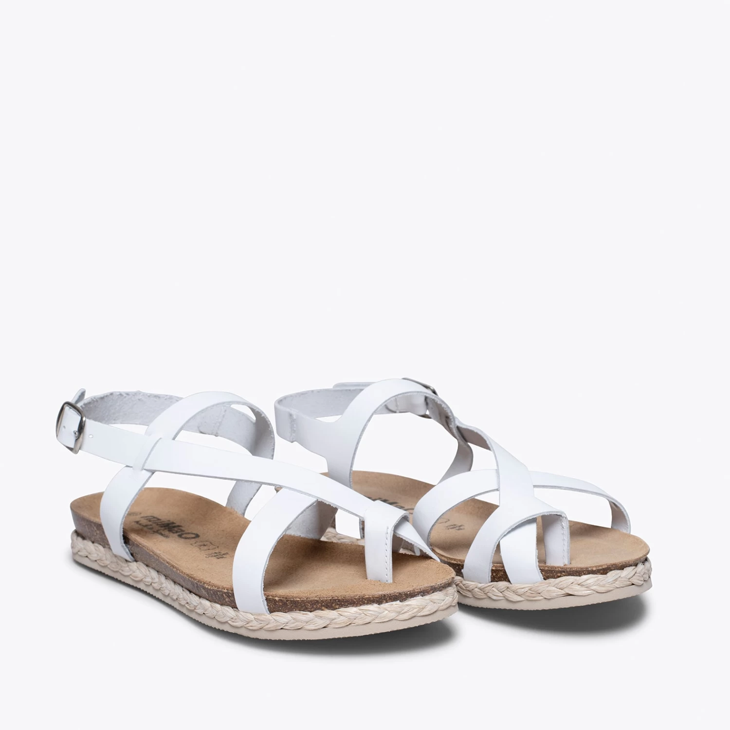 INDIE - Sandale BIO BLANC Avec Lanières 4 INDIE - Sandale BIO BLANC Avec Lanières – Image 2