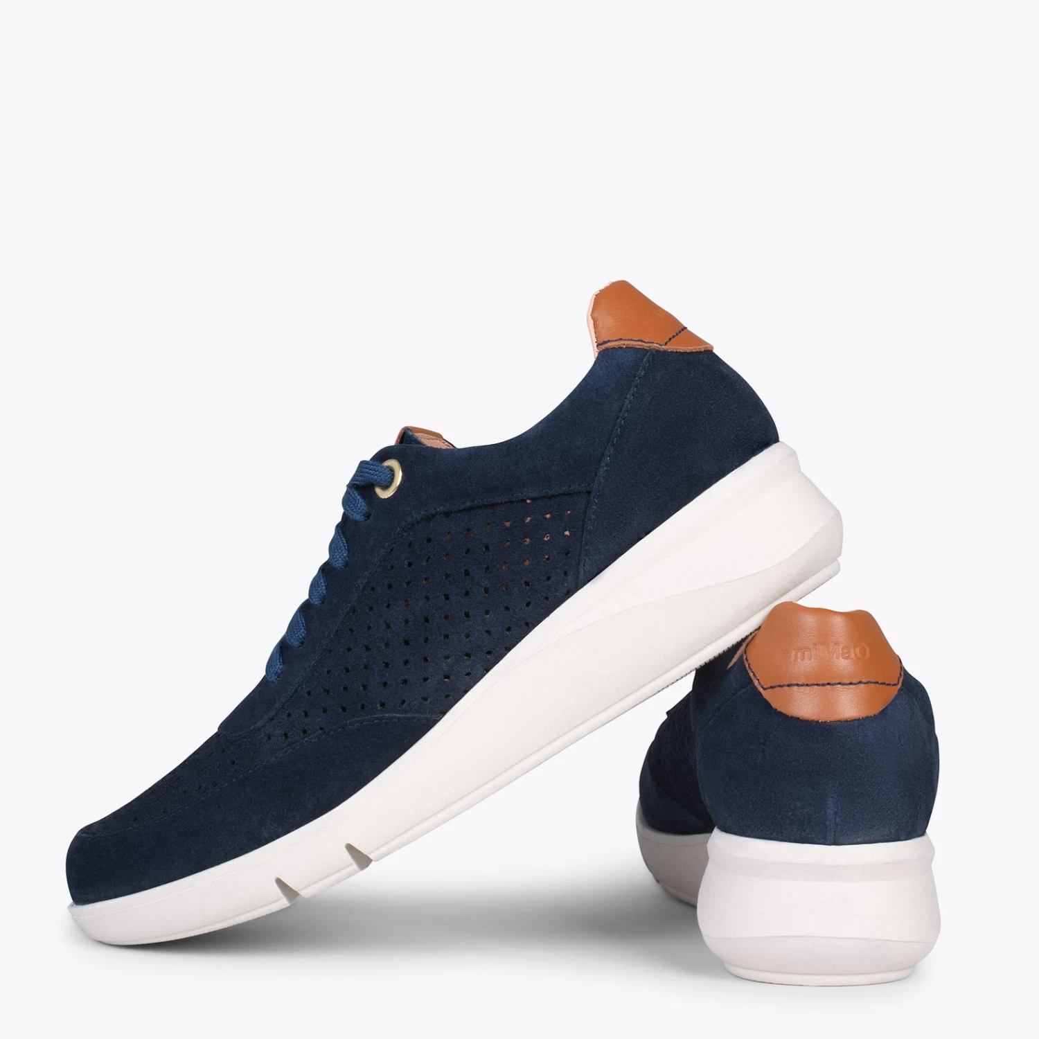 BLUCHER SPORTIF - Baskets Compensées Pour Femme BLEU MARINE 5 BLUCHER SPORTIF - Baskets Compensées Pour Femme BLEU MARINE – Image 3