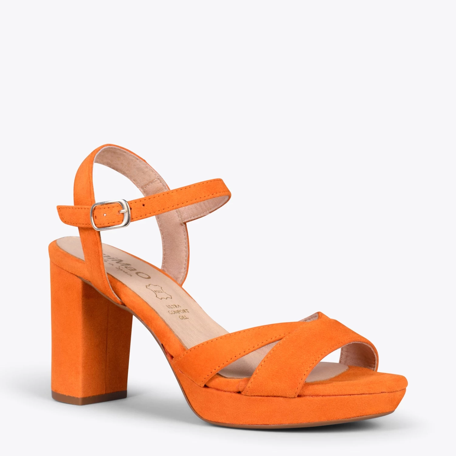 PARIS – Sandales à Talon Large Et Plateforme ORANGE 6 PARIS – Sandales à Talon Large Et Plateforme ORANGE – Image 4