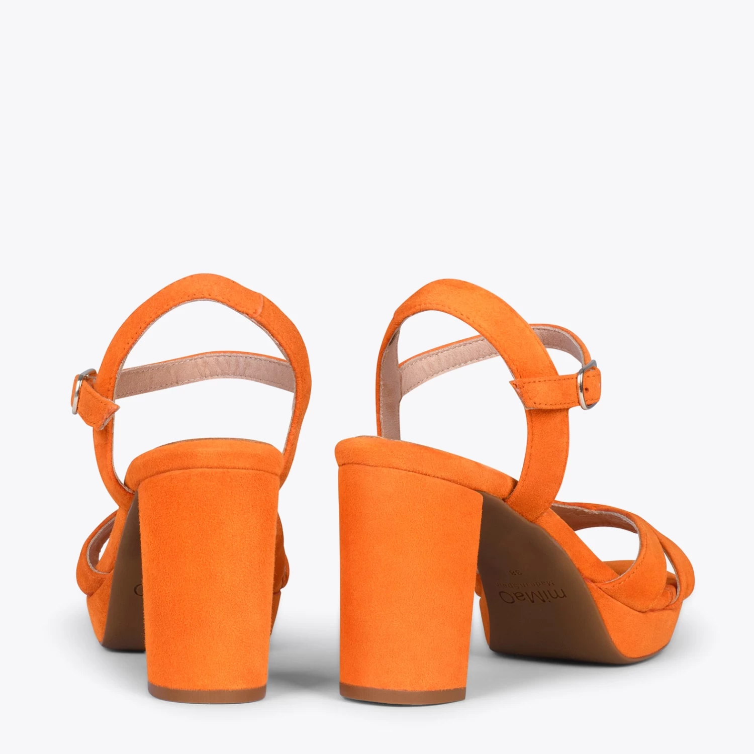 PARIS – Sandales à Talon Large Et Plateforme ORANGE 5 PARIS – Sandales à Talon Large Et Plateforme ORANGE – Image 3