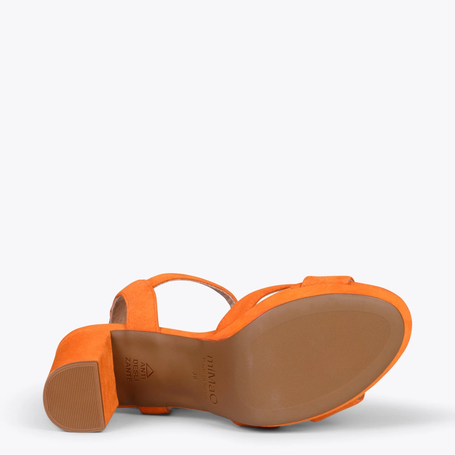 PARIS – Sandales à Talon Large Et Plateforme ORANGE 7 PARIS – Sandales à Talon Large Et Plateforme ORANGE – Image 5