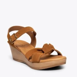 LAZO - Compensées Basiques MARRON Avec Plateforme -Vente De Chaussures DSC 7331