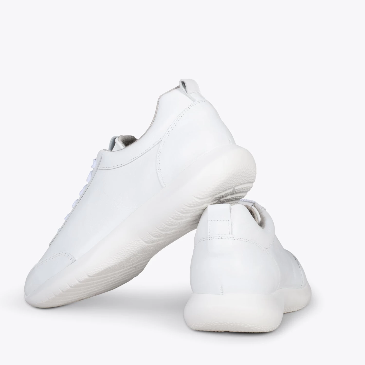 MIAMI – Baskets En Cuir Nappa à Lacets BLANC 5 MIAMI – Baskets En Cuir Nappa à Lacets BLANC – Image 3