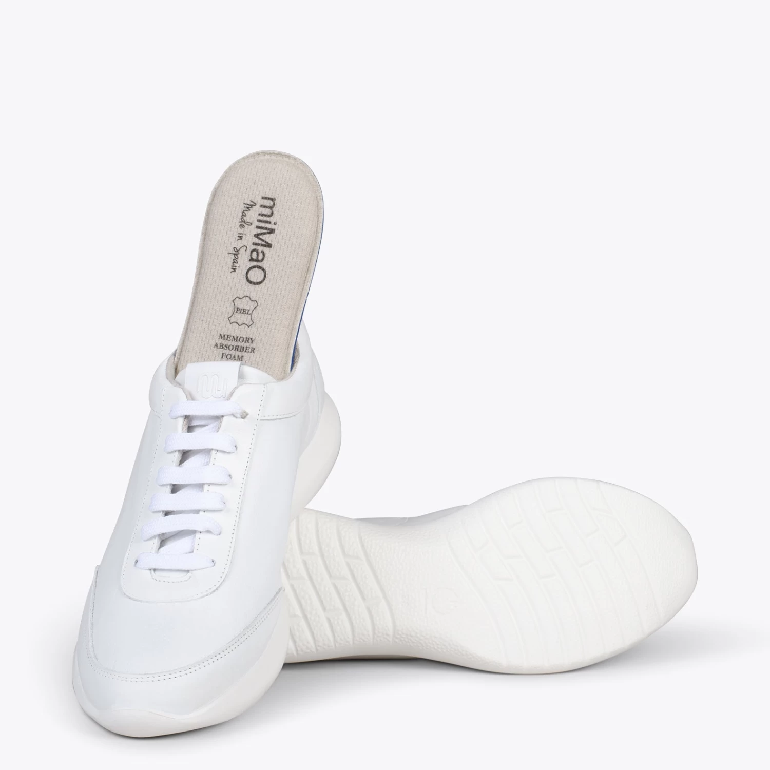 MIAMI – Baskets En Cuir Nappa à Lacets BLANC 7 MIAMI – Baskets En Cuir Nappa à Lacets BLANC – Image 5