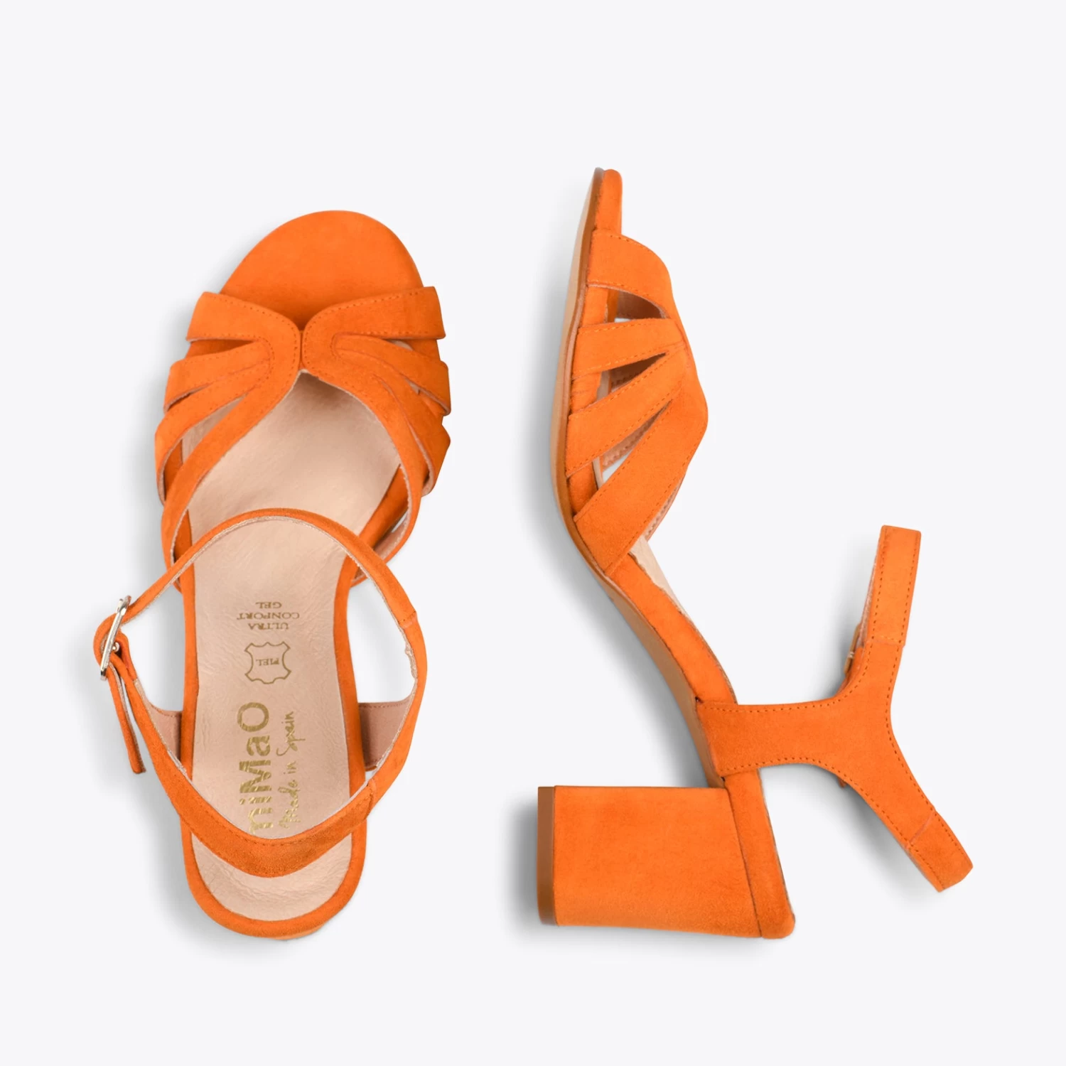 MUSA – Sandales à Talon Large ORANGE 4 MUSA – Sandales à Talon Large ORANGE – Image 2