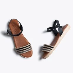 SUMMER - Sandale Métallisée NOIR Avec Bracelet 12 SUMMER - Sandale Métallisée NOIR Avec Bracelet -Vente De Chaussures DSC 8565