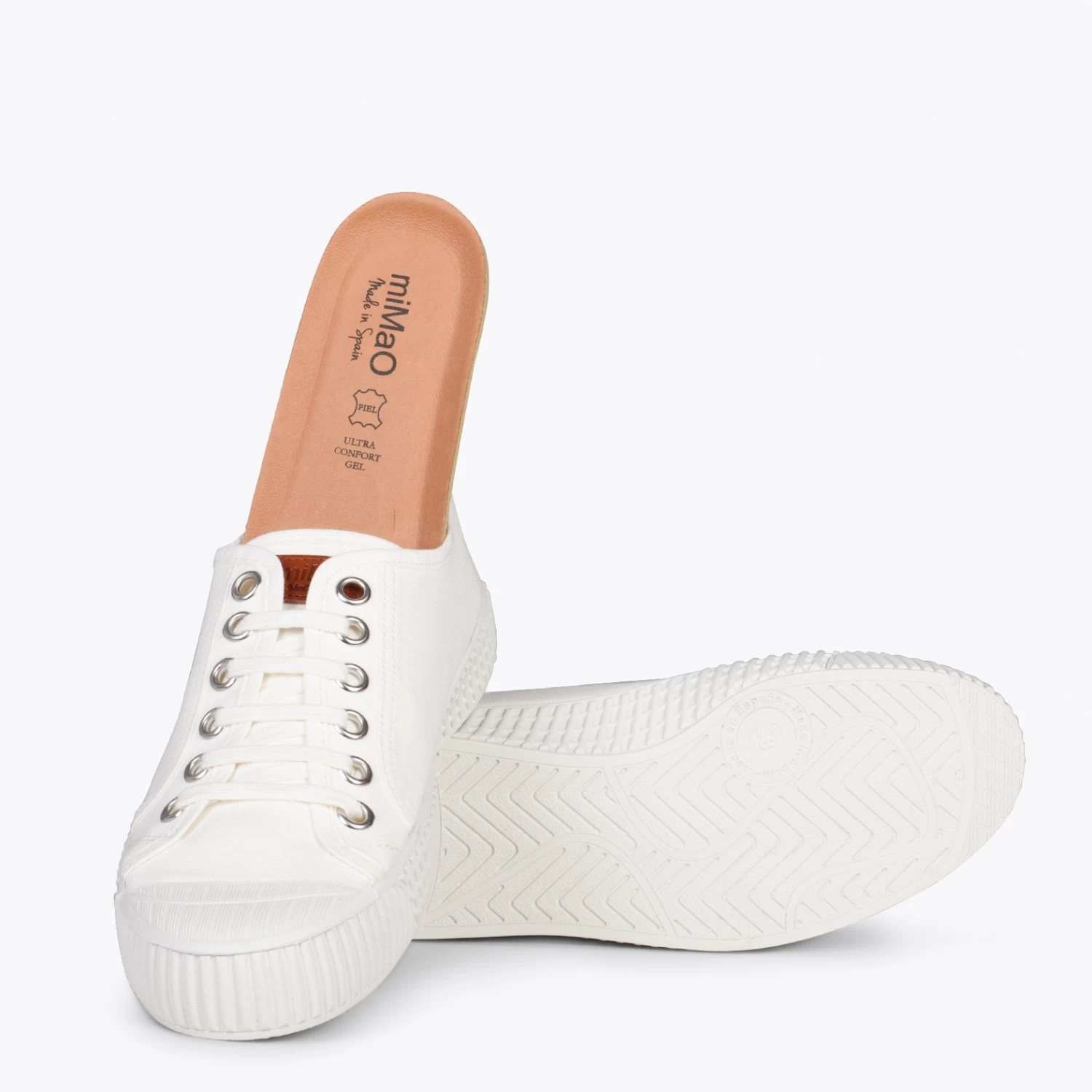 BAMBA – Baskets Casual En Toile Pour Femme BLANC 7 BAMBA – Baskets Casual En Toile Pour Femme BLANC – Image 5