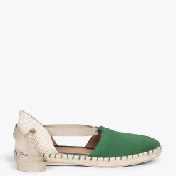 ALGARVE – Espadrilles Plates Pour Femme VERT