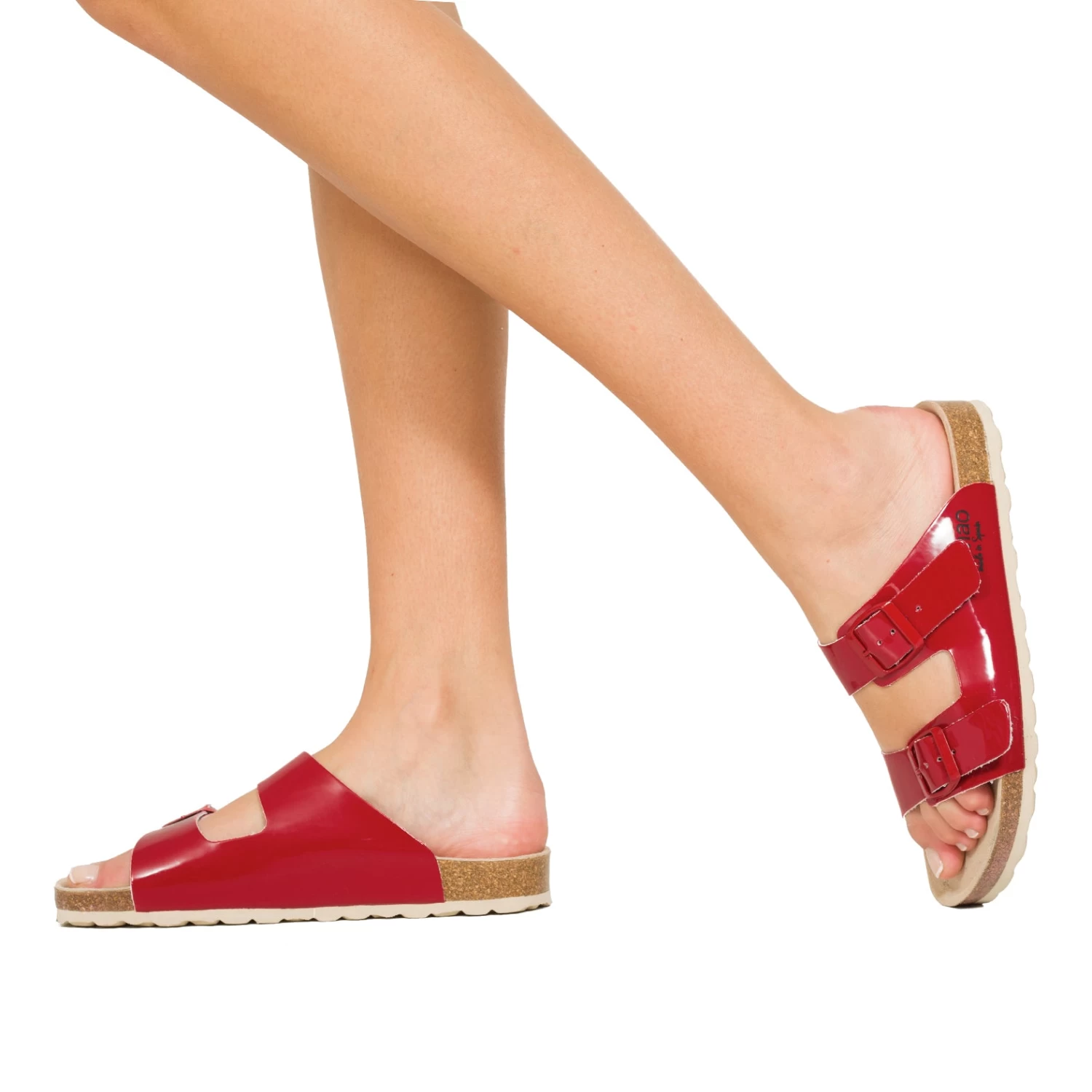 INSTA - Sandale Plate BIO à Brides ROUGE 9 INSTA - Sandale Plate BIO à Brides ROUGE – Image 7