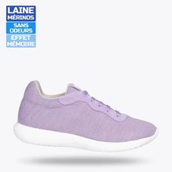 YOGA – Baskets En Laine Mérinos LILA