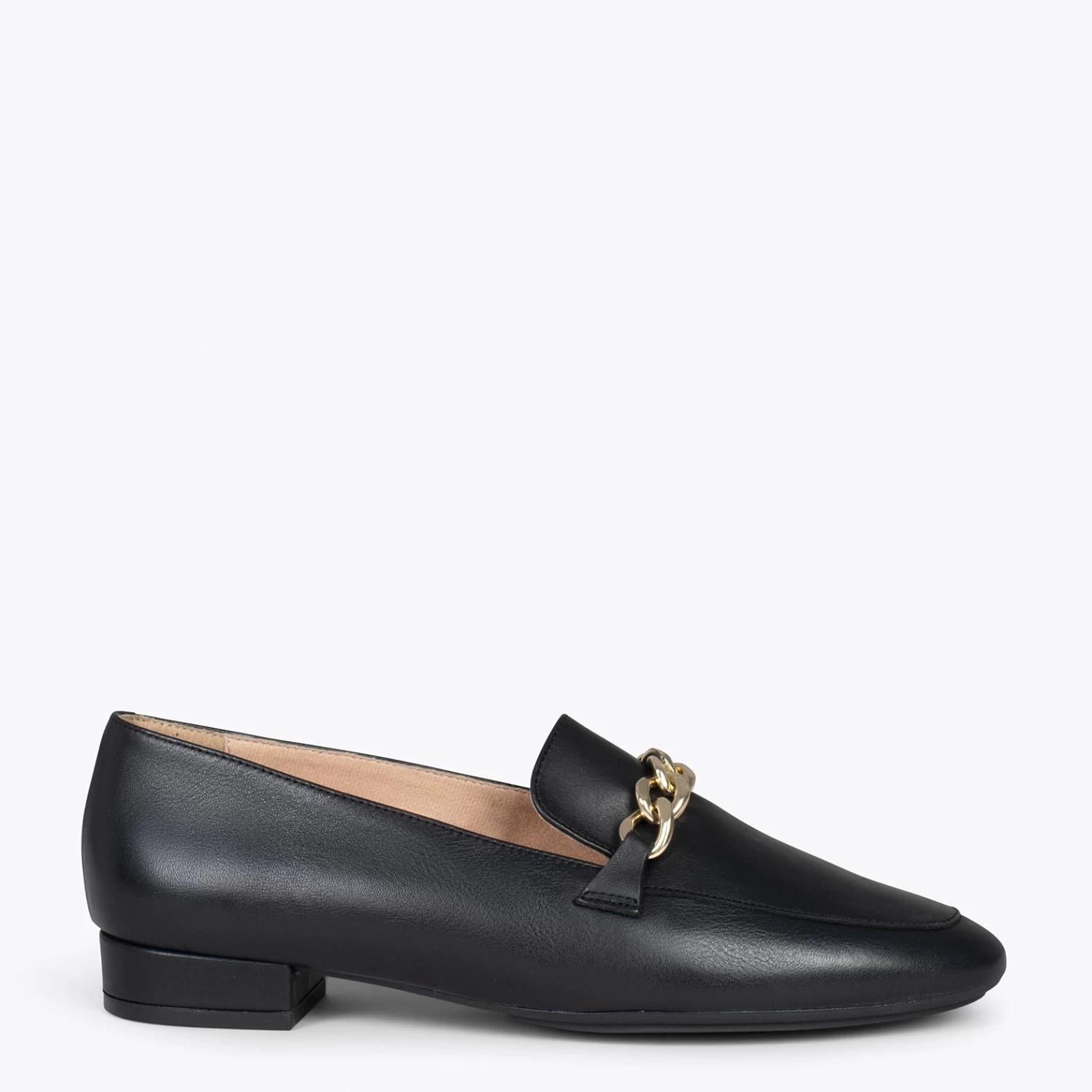 CHAIN – Mocassins En Cuir Pour Femme NOIR 3 CHAIN – Mocassins En Cuir Pour Femme NOIR