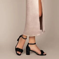 ZINNIA - Sandales De Soirée Avec Fleurs NOIR -Vente De Chaussures NEGRO 8ed854fb 8229 4414 950c 83b17faa7d12