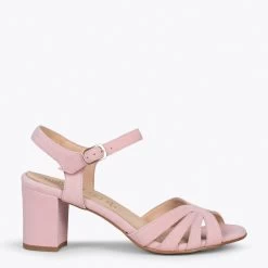 MUSA – Sandales à Talon Large ROSE PÂLE