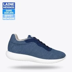 YOGA – Baskets En Laine Mérinos BLEU MARINE