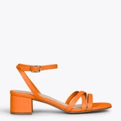 VIENA - Sandales à Brides Fines Et Talon Bas ORANGE